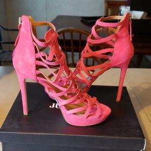 Justfab pink heels